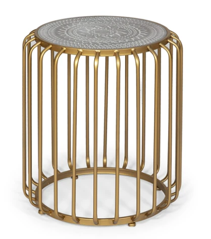 Side Table Metal & Gold