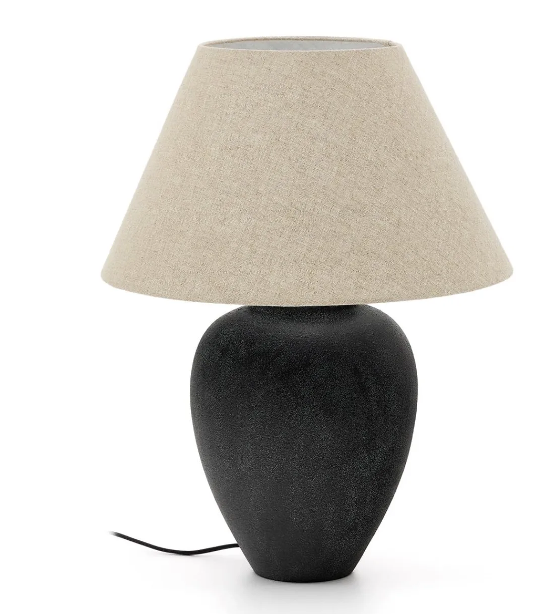 Crada lamp ceramic black finish
