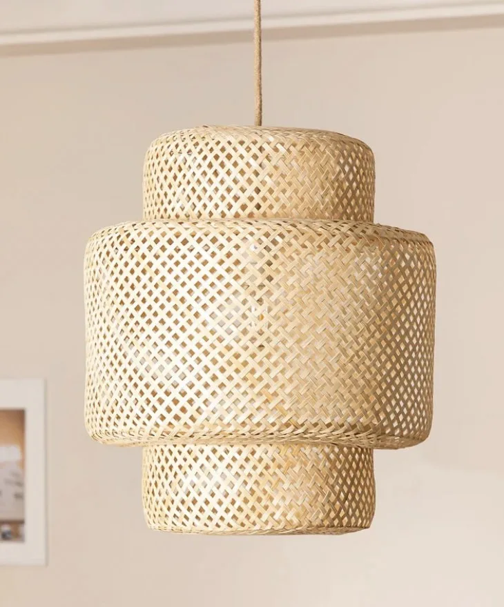 Lana- Bamboo Rattan style ceiling lamp