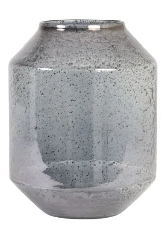 blue glass vase
