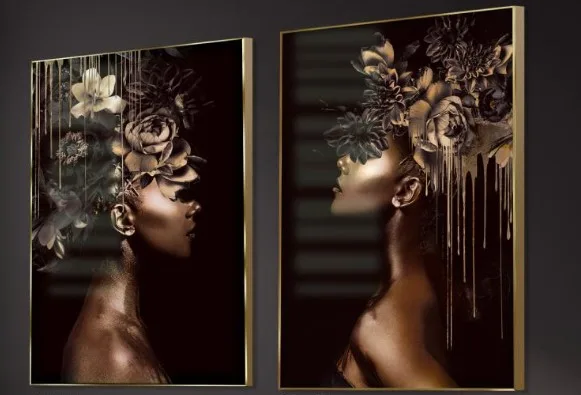 Gold Lady Artwork 120cm x 80cm
